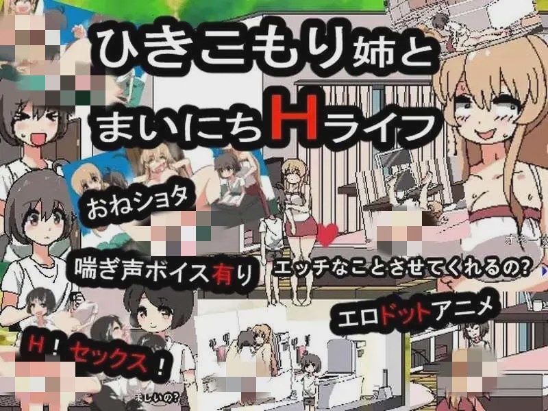 [互动SLG/像素动态] 和家里蹲死宅女姐姐的エロ生活 引きこもり姉とまいにちHライフ DL日文版 900M游戏中文版下载|无需安装解压即玩|游点东西